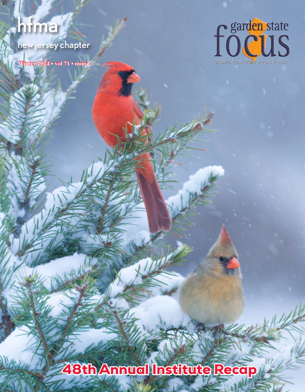 HFMA New Jersey Chapter Winter 2024 Garden State Focus Newsletter cover